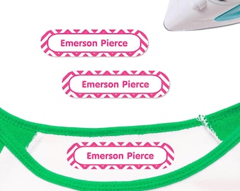 Large Iron On Name Labels | Customized Clothing Patches (20+ Colors)