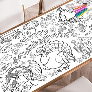 Thanksgiving Riesenposter zum Ausmalen