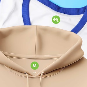 Initial Clothing Labels | Iron-On & Stick-On Name Tags (0.60" Round)