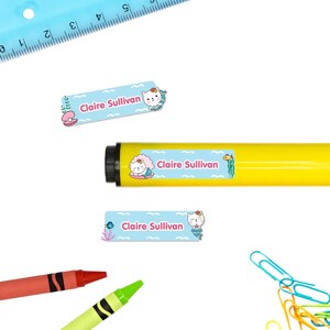 Rectangle Name Stickers (4 Sizes), MeowMaids