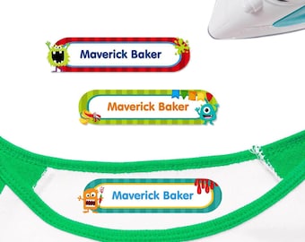 Custom Monster Iron On Name Labels | Soft, Durable Clothing Stickers