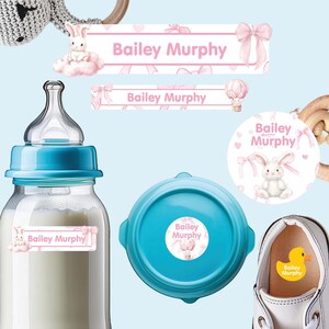 Baby Labels Pack, Baby Labels for Daycare, Blissful Bunnies