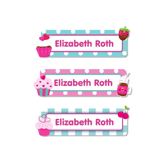 Rectangle Name Labels 4 Sizes Perfectly Plaid