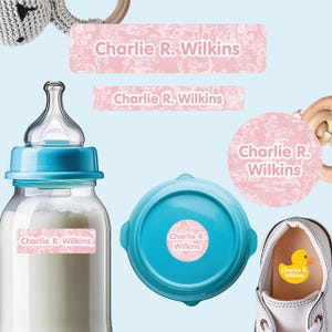 Baby Labels Pack, Baby Labels for Daycare, Nursery Toile