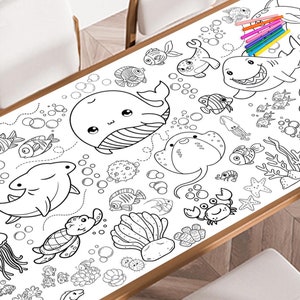 Under The Sea Giant Coloring Poster, Large Coloring Poster
