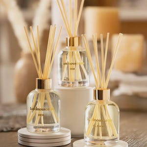 Set de difusor de varillas totalmente naturales / Ambientador sin llama para el hogar (150 ml / 5 onzas líquidas)