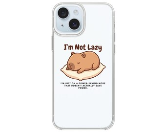 Capybara Phone Case | Sleepy Animal iPhone Cover (Clear)