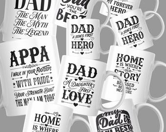 Happy Father's Day SVG Bundle, Dad Shirt PNG, Cricut Silhouette File