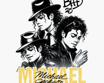 Michael Jackson PNG Graphic Tee Design, MJ Artwork, Tumbler Wrap (Digital Download)