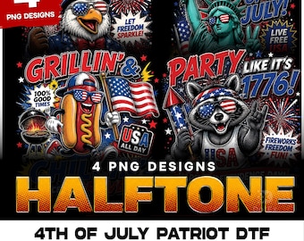 4th Of July Shirt Design PNG Bundle, Patriotic USA Graphic, Independence Day DTF Transfer, American Pride Apparel Artwork