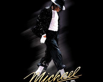 Michael Jackson Moonwalk PNG Design, King of Pop Fan Merch (Digital Download)