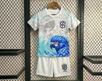 Braziliaans voetbaltenue voor kinderen · Speciale editie in Neymar-stijl · Voetbalshirtset voor jongens · Voetbaltenue voor peuters · Cadeau voor Braziliaans fan