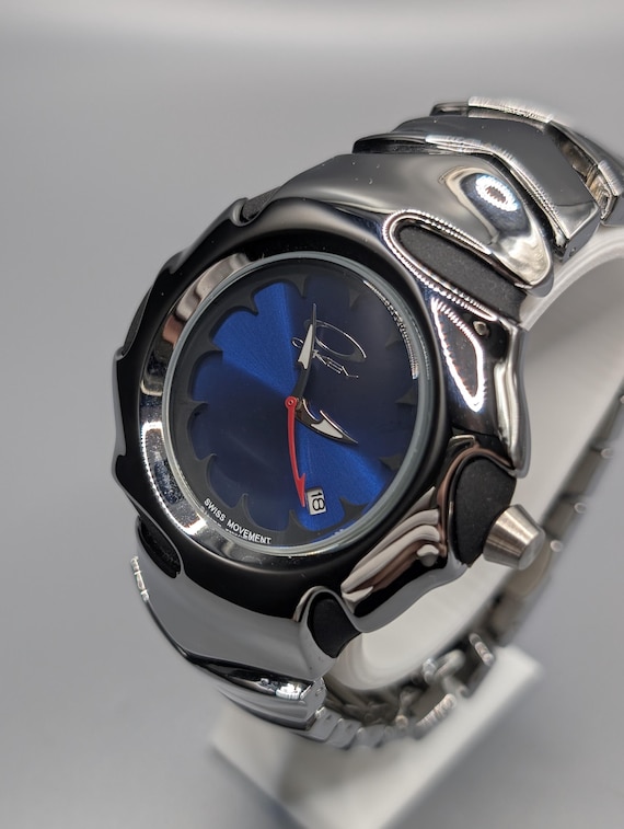 時計 oakley blade Oakley Blade Watch – Blue Dial Edition – Futuristic Collector