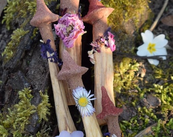 Räucherpilzli Soul Garden - Handgemachter Räucherkegel auf Palo Santo Holz