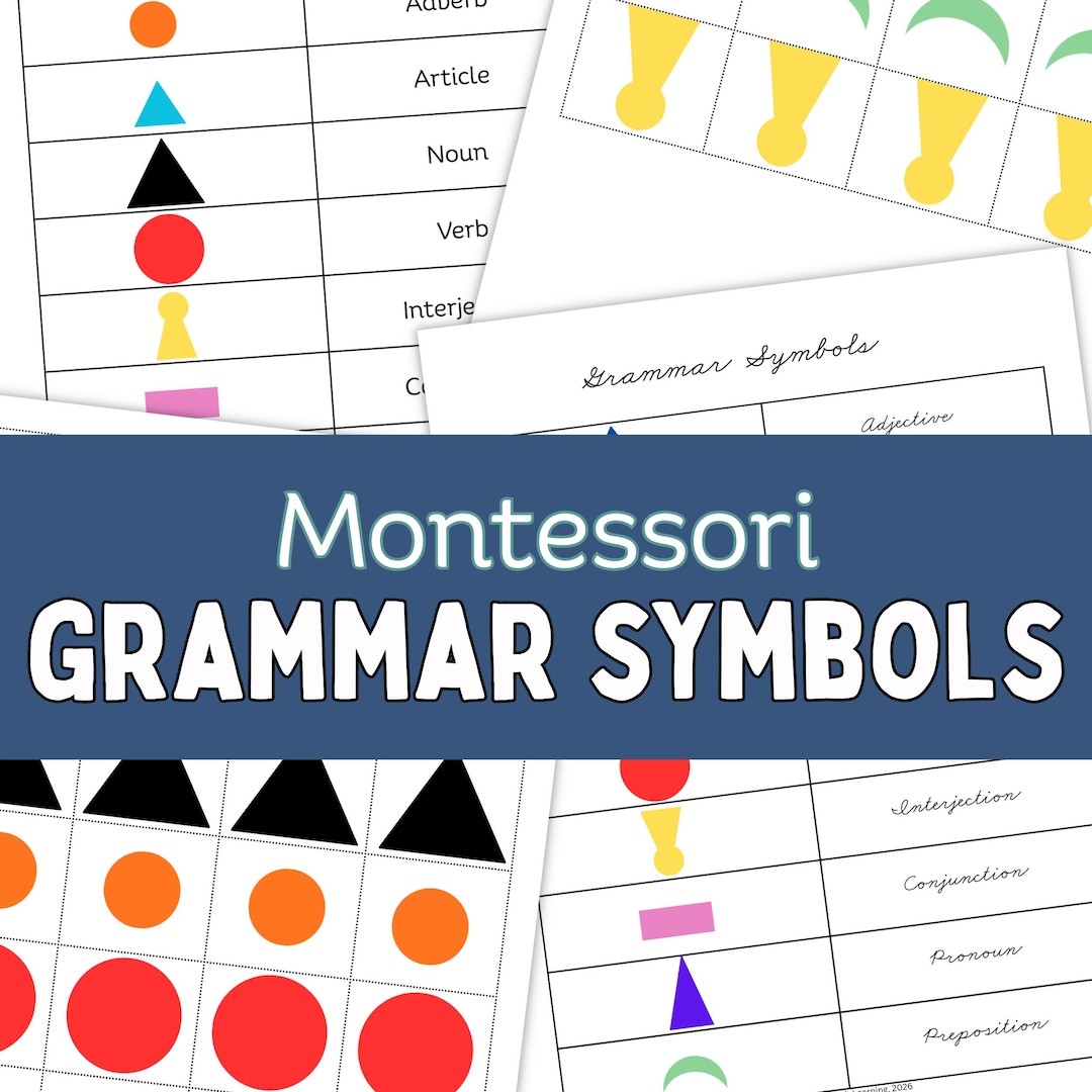 Grammar Triangle Montessori Grammar Symbols Printable | Print Cut Laminate | Homeschool ...