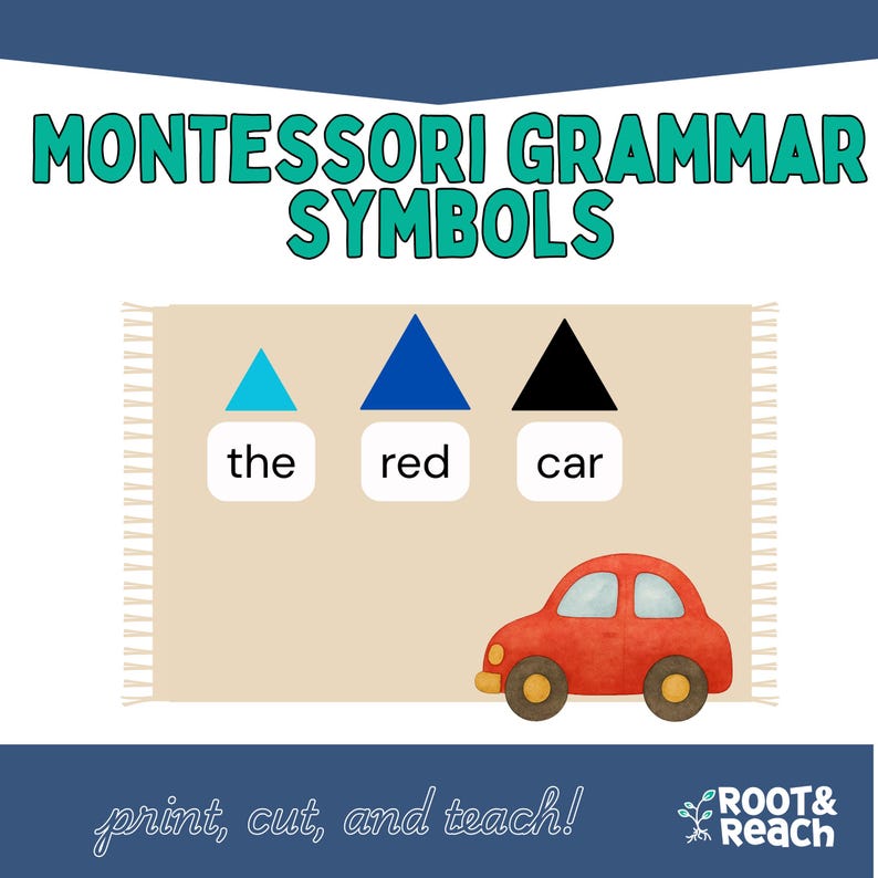 Grammar Triangle Montessori Grammar Symbols Printable | Print Cut Laminate | Homeschool ...