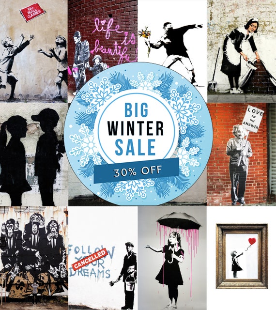 30 Sale Banksy Wallcalender 2019 Etsy