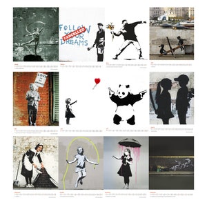 Original Banksy Streetart Wandkalender 2024 image 8