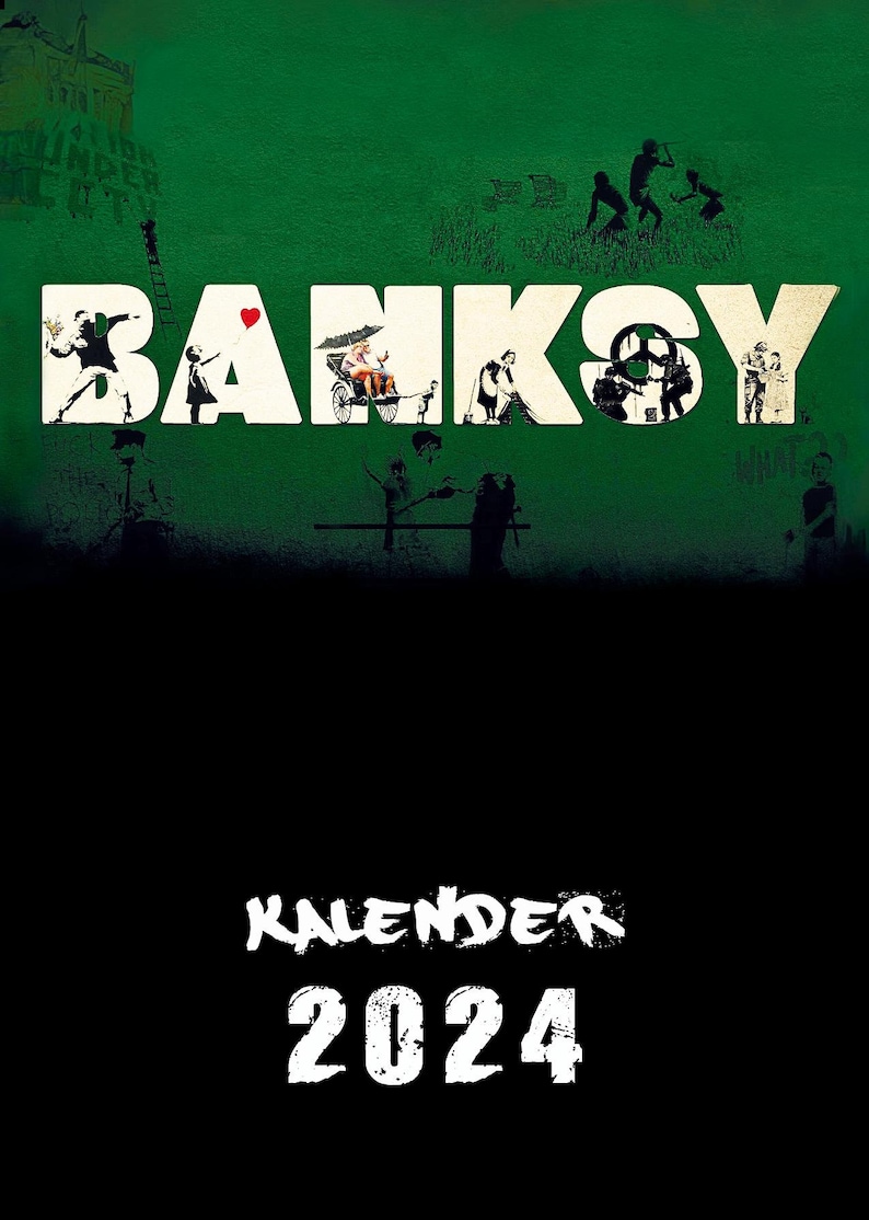 Original Banksy Streetart Kalender 2024 image 1
