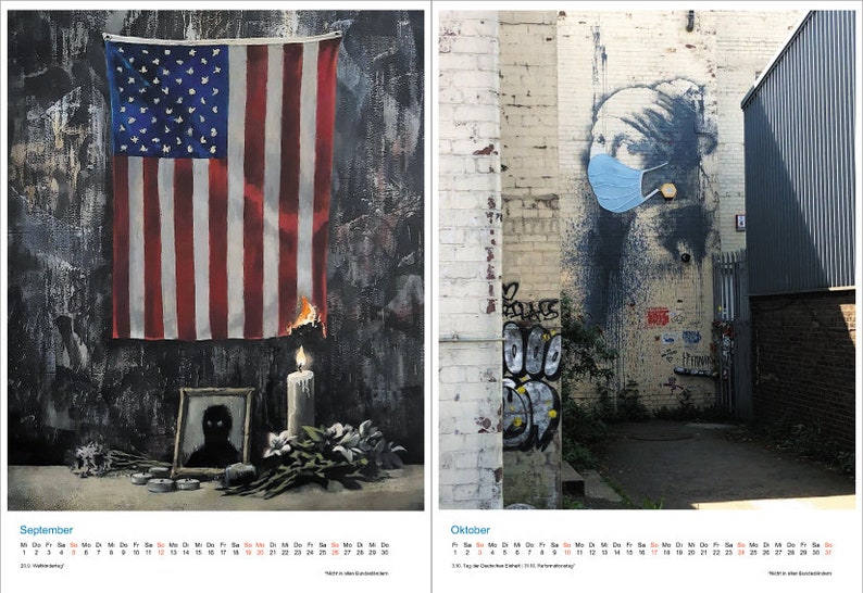 Original Banksy Streetart Kalender 2021  Etsy