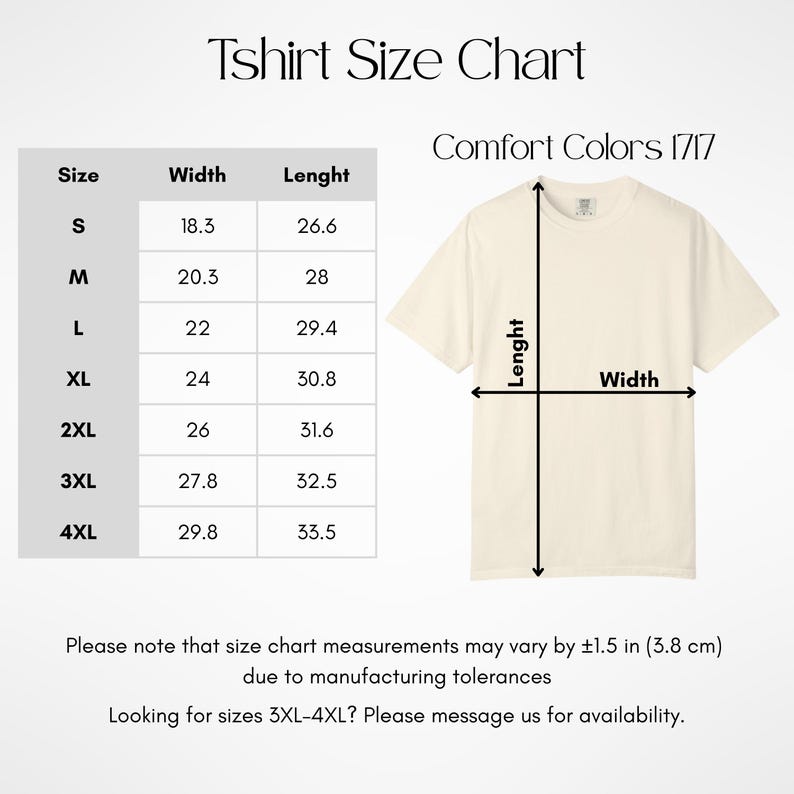 a t - shirt size chart for men and women