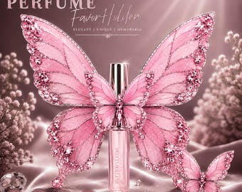 Blush Pink Butterfly Favor Perfume Bottle Holder | Butterfly Perfume Favors Wedding Baby Bridal Shower Birthday Party Favor Guest Gift SVG