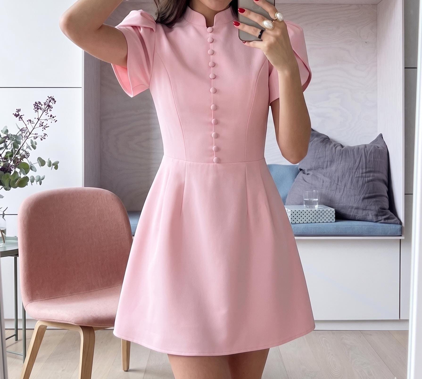 knee length dresses for ladies Pink Coquette Dress main image 0
