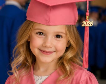 Personalisierte Abschlussmütze mit benutzerdefiniertem Garnnamen | Kindergarten, Grundschule, Mittelschule, Gymnasium, College | Benutzerdefinierte Farben