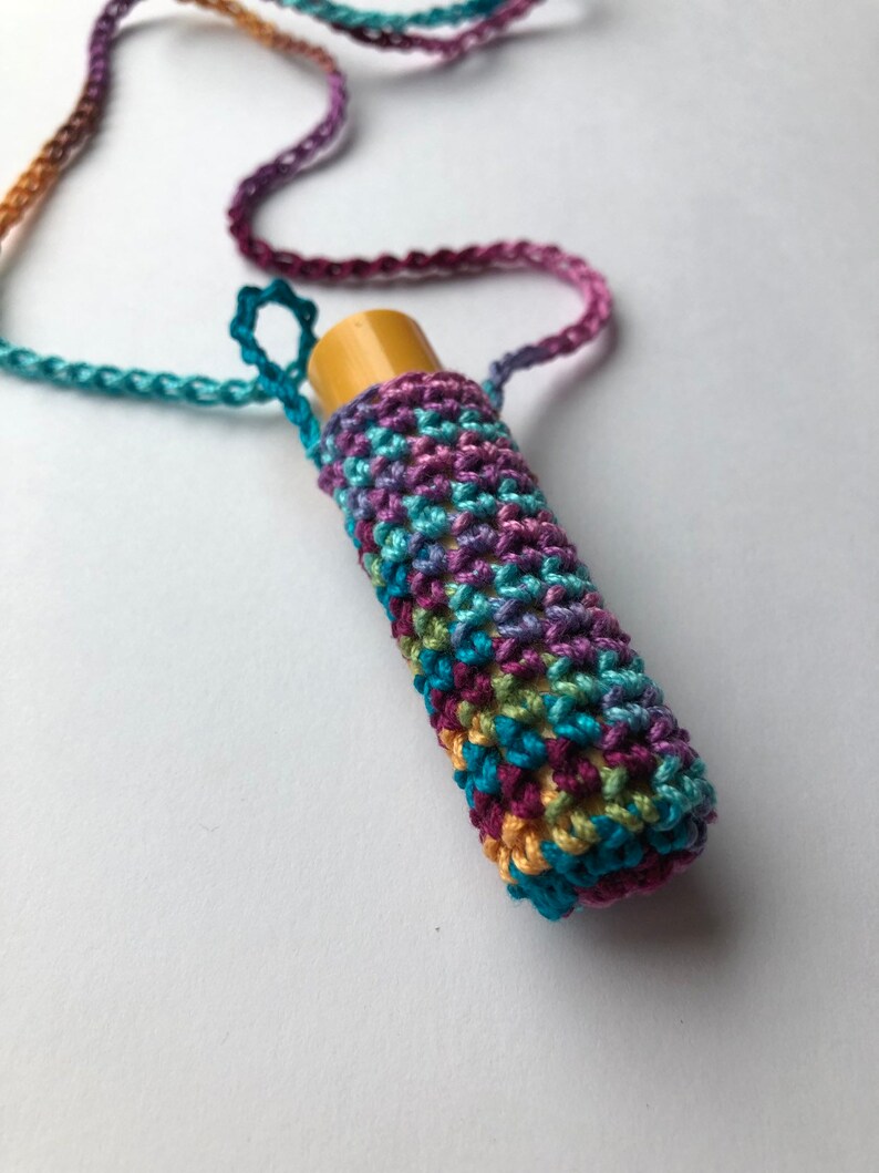 Crochet Cotton Chapstick Lip Balm Necklace Holder Mermaid Etsy