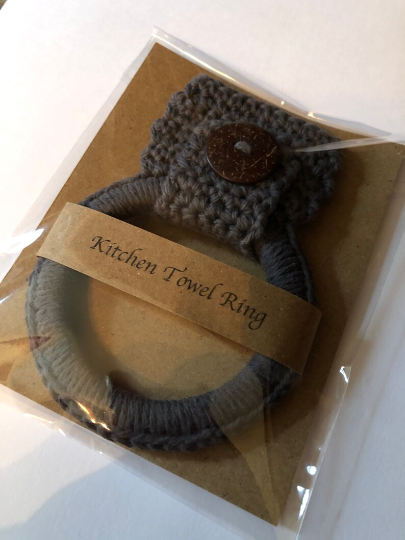 Rustic Gray Grey 100 cotton dish towel hand towel ring holder Etsy