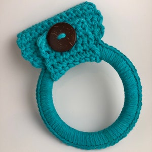 Cotton Dish Towel | Hand Towel Ring | Kitchen Towel Holder | Hanging Kitchen Towel | Towel Topper | Hanging Kitchen Towel Ring | Tea Towel