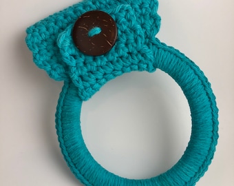 Cotton Dish Towel | Hand Towel Ring | Kitchen Towel Holder | Hanging Kitchen Towel | Towel Topper | Hanging Kitchen Towel Ring | Tea Towel