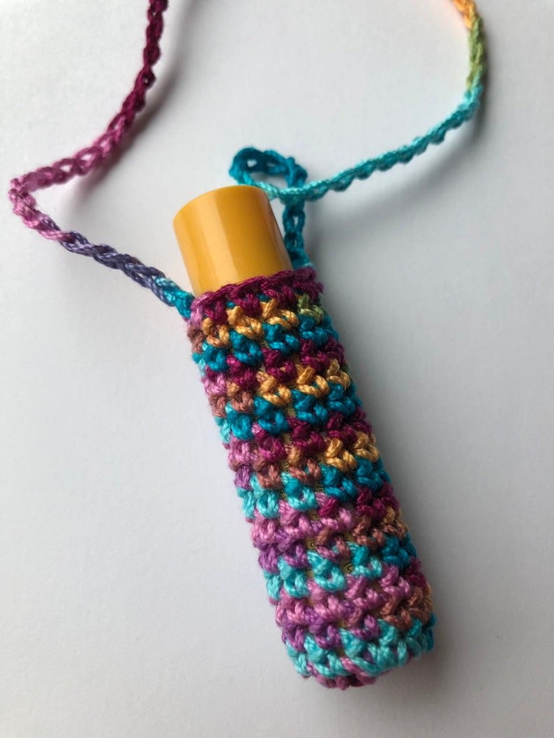 Crochet Cotton Chapstick Lip Balm Necklace Holder Mermaid Etsy
