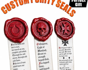 Custom Premium Resin Purity Seals l Grimdark Cosplay l Tech Prop l Personalized Fabric Scroll