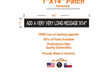 1"X14" カスタムパッチ刺繍ネームバッジ あなたの名前をパーソナライズ MC オフィサー