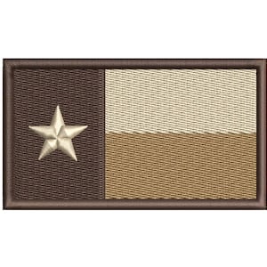 Brown Khaki Texas Flag Patch