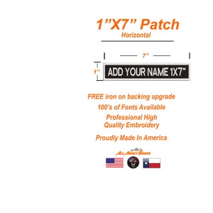 1&quot;X7&quot; Custom Patch Embroidered Name Badge Personalized with Your Name