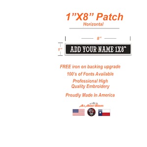 1&quot;X8&quot; Custom Patch Embroidered Name Badge Personalized with Your Name MC Officer
