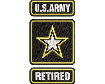Us Army Retired Patch Set