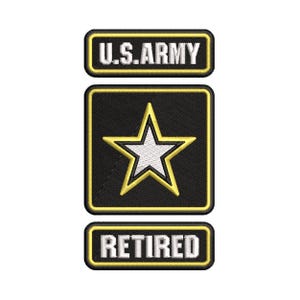US Army Veteran Embroidered Patch Collection - Military Insignia for Jackets, Vests & Gear