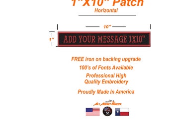 1"X10"カスタムパッチ刺繍ネームバッジ、あなたの名前をパーソナライズMC役員