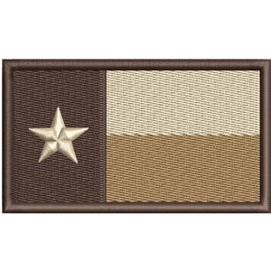 Brown Khaki Texas Flag Patch