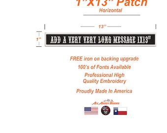 1"X13" カスタムパッチ刺繍ネームバッジ あなたの名前をパーソナライズ MC オフィサー