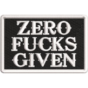Zero fucks gegeven patch