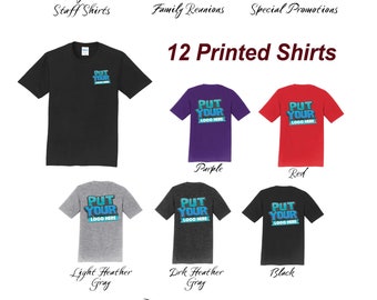 T shirt Screen Printing \u2013 Custom Print your Logo on Shirt in Bulk 12 pcs \u2013 Next Level Custom Shirt Shop Etsy