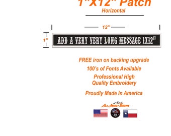 1"X12" カスタムパッチ刺繍ネームバッジ あなたの名前をパーソナライズ MC オフィサー