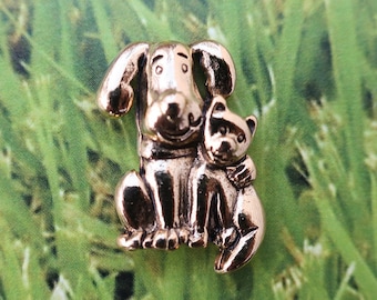 Alfinete de lapela de estanho mergulhado em ouro para cães e gatos - CC382G - Alfinetes para animais de estimação, adoção de animais de estimação, resgate e veterinários
