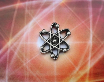 Atom Lapel Pin - CC306- Science Pins- Atom, Science Teacher, Matter, Chemistry