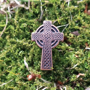 Copper Celtic Cross- CC512C- Celtic, Irish, Religious and Religion Pins- Spiritual, Church, and Cross Lapels
