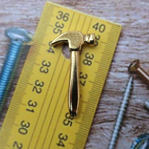 Gold Hammer Lapel Pin-CC170G- Handy Man, Construction, and Tool Pins